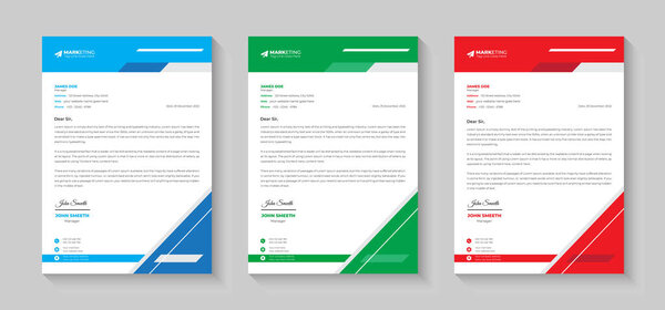 Creative Modern & Clean business letterhead Design, corporate letterhead Template, Abstract Letterhead Design, Minimalist business letterhead template design.