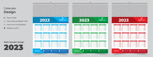 Calendar 2023, Wall Calendar 2023 template, 12 Month wall calendar 2023, Modern wall calendar design for new year 2023, Abstract wall calendar 2023 template design, Monthly wall calendar 2023