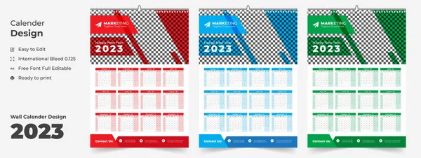 Calendar 2023, Wall Calendar 2023 template, 12 Month wall calendar 2023, Modern wall calendar design for new year 2023, Abstract wall calendar 2023 template design, Monthly wall calendar 2023