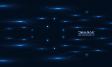 Parlayan mavi devre kartı çizgileri soyut arkaplan