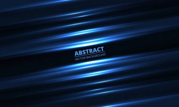 Темно-синий геометрический фон с перламутровыми светлыми линиями и тенями — стоковый вектор