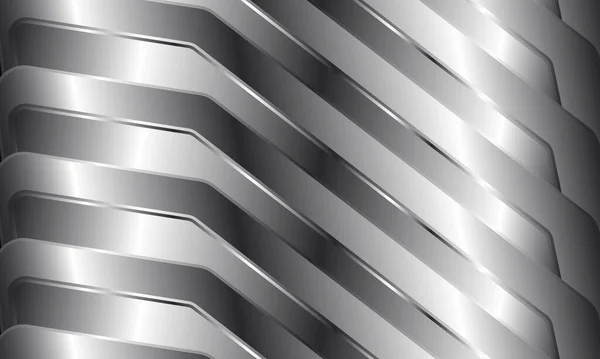 Abstracto 3d plata formas geométricas metálicas fondo — Vector de stock