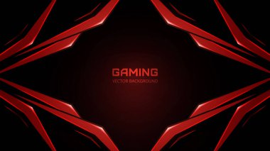 3D gerçekçi soyut teknoloji fütüristik modern koyu kırmızı oyun arka planı.