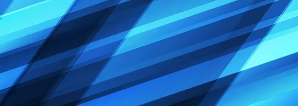 Blu astratto moderno ampio banner, scuro gradiente blu navy sfondo con elementi grafici astratti. — Vettoriale Stock