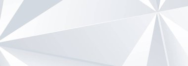 Web sitesi, başlık, iniş sayfası için üç boyutlu üçgen şekilli soyut beyaz geometrik vektör arkaplanı
