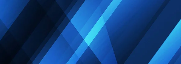 Kék elvont modern széles banner, sötét gradiens haditengerészet kék háttér elvont grafikai elemek. — Stock Vector