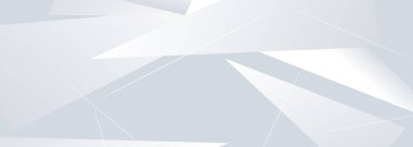 Web sitesi, iniş sayfası, başlık için 3D mozaik üçgen ile beyaz soyut vektör geometrik arkaplan