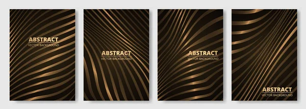 Elegant luxury black and gold modern cover design set for flyer layout, brochure, magazine cover