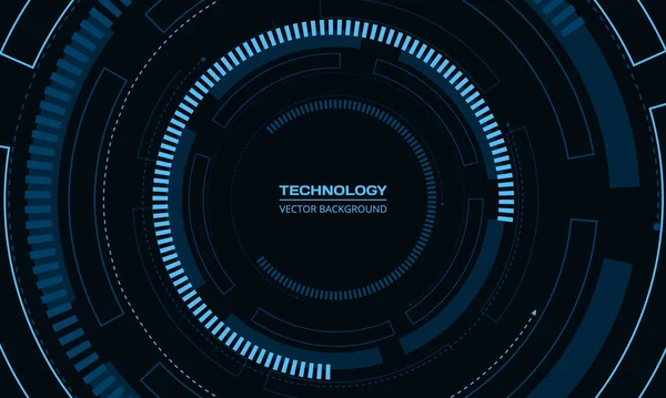 Elementos de la estructura circular de la tecnología Ciencia ficción futurista ciber HUD concepto de fondo — Archivo Imágenes Vectoriales