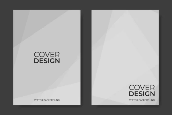 Vector Cover Design Light Gray Business Brochure Size Flyer Design — Stok Vektör