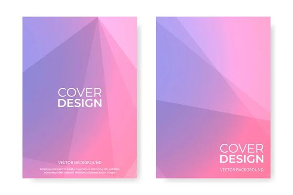 Vector Cover Design Pink Purple Pastel Color Brochure Template Size — Stok Vektör