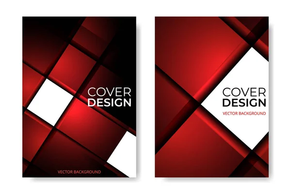 Vector Cover Design Red Business Brochure Size Flyer Design Vertical — Stok Vektör