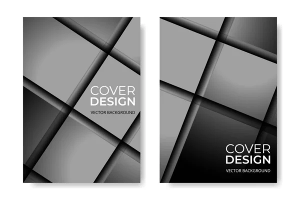 Vector Cover Design Gray Business Brochure Size Flyer Design Vertical — Stok Vektör