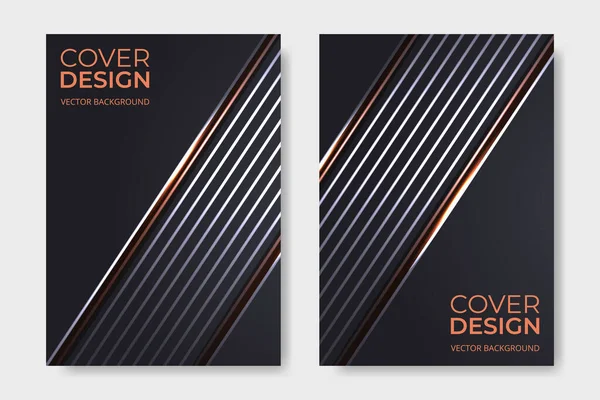 Vector Cover Design Gray Business Brochure Size Flyer Design Vertical — Stok Vektör