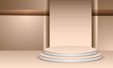 Ürün için hafif 3d sahne görüntüleme podyumu.