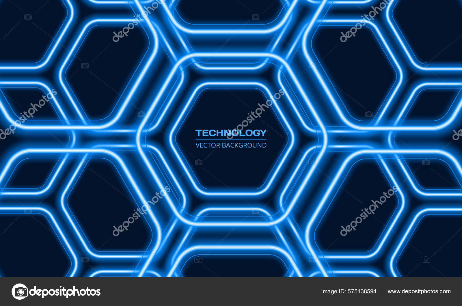 Fondo Abstracto Hexágono Neón Azul Resumen Tecnología Futurista Moderna  Fondo Vector de stock #575138594 de ©Biod, image size:1600x1060