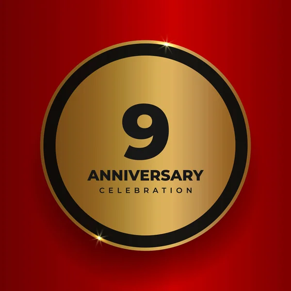 Jaar Jubileum Viering Achtergrond Het Vieren Van 9Th Anniversary Event — Stockvector