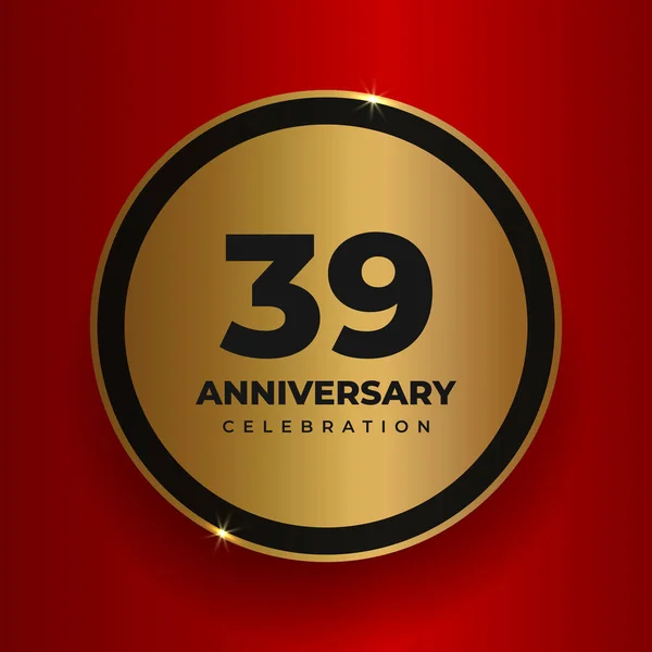 Jaar Jubileum Viering Achtergrond Het Vieren Van 39Th Anniversary Event — Stockvector