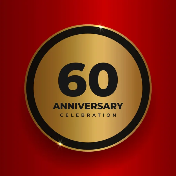 Fondo Celebración Años Aniversario Celebrando Plantilla Cartel Fiesta Del 60º — Archivo Imágenes Vectoriales