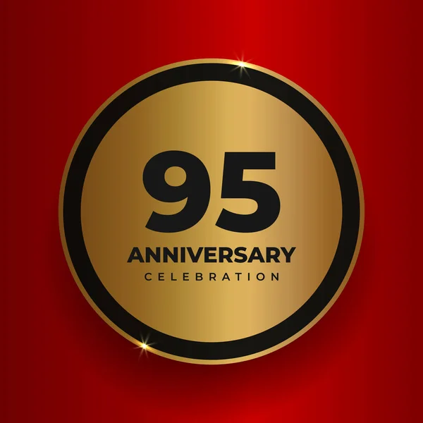 Jaar Jubileum Viering Achtergrond Het Vieren Van 95Th Anniversary Event — Stockvector