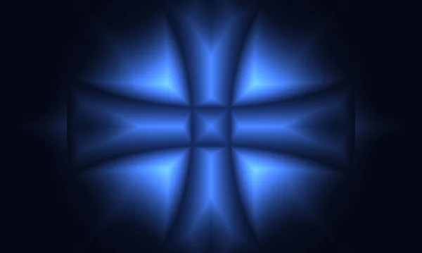 Fondo Futurista Azul Oscuro Con Cruz Abstracta Formas Geométricas Ilustración — Vector de stock