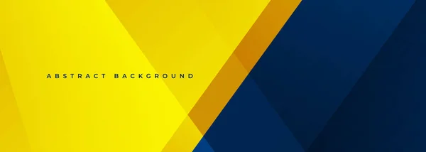 Banner Amplo Abstrato Moderno Amarelo Azul Com Formas Geométricas Fundo —  Vetores de Stock