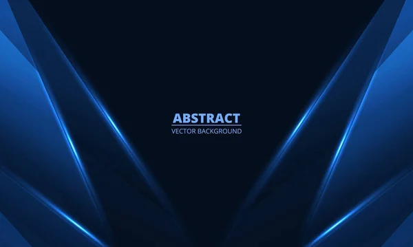 Vector Abstracto Fondo Azul Oscuro Con Líneas Diagonales Brillantes Dinámicas — Vector de stock