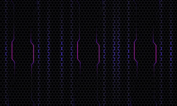 Абстрактный Темно Коричневый Фон Технологии Игры Углеродного Волокна Фиолетовыми Синими — стоковый вектор