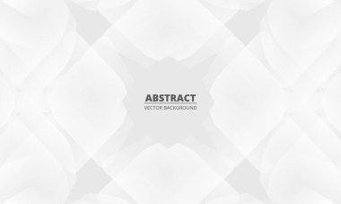 Sunum, kapak ya da broşür için soyut beyaz arkaplan. Beyaz ve gri soyut desenler. Grafik tasarım geometrik beyaz duvar kağıdı. Vektör illüstrasyonu