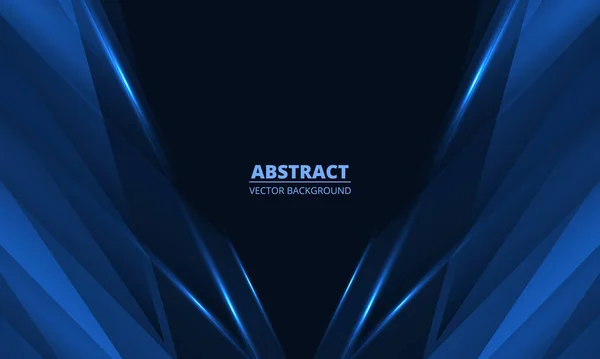Vector Abstracto Fondo Azul Oscuro Con Líneas Diagonales Brillantes Dinámicas — Vector de stock