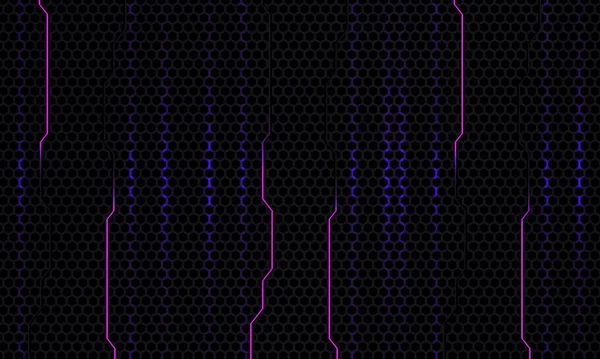 Abstract Dark Gray Carbon Fiber Gaming Technology Background Purple Blue — Stock vektor