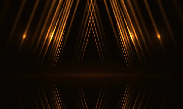 Αφηρημένο Πολυτελές Φόντο Σκούρες Χρυσές Ακτίνες Φωτός Αφηρημένος Σχεδιασμός Σκηνικών — Διανυσματικό Αρχείο