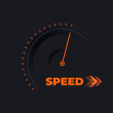 Vector abstract speedometer concept template. Vector illustration