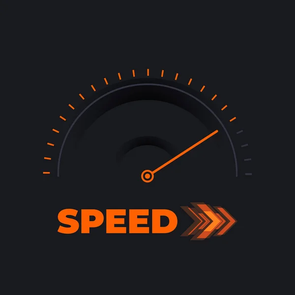 Vector Abstract Speedometer Concept Template Vector Illustration — Stockvektor