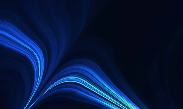 Abstract Modern Dark Blue Background Flowing Movement Lines Vector Illustration — Stockvektor