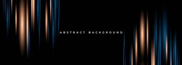 Black Wide Abstract Background Glowing Neon Light Effect Vector Illustration — Vetor de Stock