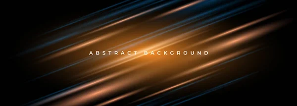 Dark Wide Abstract Background Glowing Motion Light Effect Vector Illustration —  Vetores de Stock