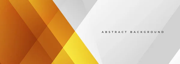 Laranja Branco Moderno Banner Abstrato Largo Com Formas Geométricas Fundo — Vetor de Stock