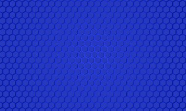Koyu mavi arka plan. Deniz mavisi altıgen karbon fiber doku. Mavi bal peteği metal desenli çelik arka plan. Web tasarım şablonu vektör illüstrasyonu EPS 10.