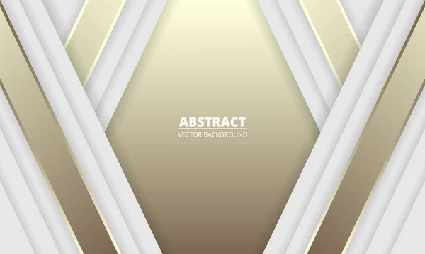 Білий Золотий Розкішний Абстрактний Фон Срібними Золотими Лініями Тінями Сучасний — стоковий вектор
