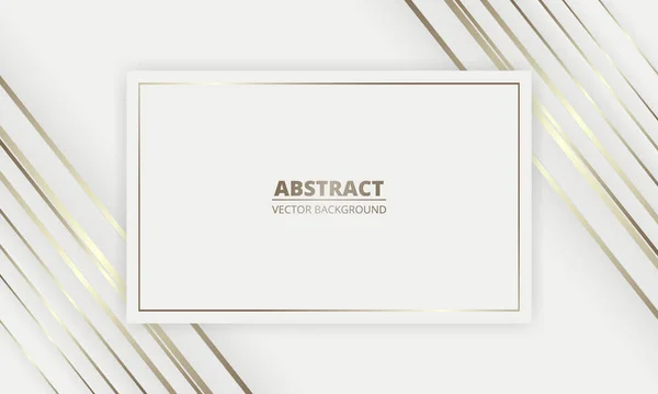 Arrière Plan Luxe Fond Abstrait Luxe Blanc Avec Lignes Dorées — Image vectorielle