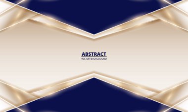 Donanma mavisi ve altın sarısı lüks, soyut bir arka plan. Vektör illüstrasyonu