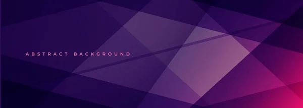 Banner Ancho Moderno Abstracto Violeta Oscuro Rosa Con Formas Geométricas — Archivo Imágenes Vectoriales