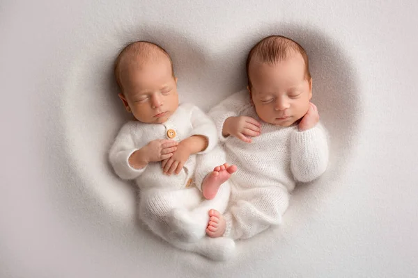 Tiny Newborn Twins Boys In White Cocoons On A White Background A Newborn  Twin Sleeps Next To His Brother Newborn Two Twins Boys Hugging Each  Otherprofessional Studio Photography Stock Photo - Download
