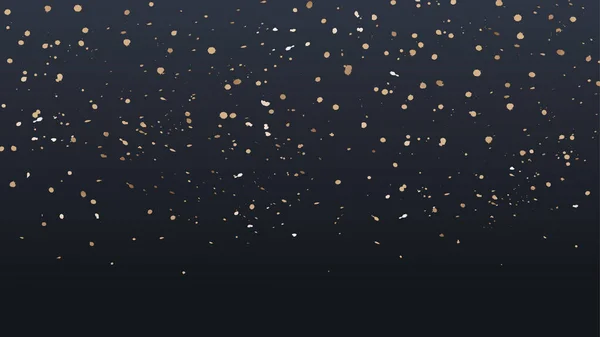 Золотые Конфетти Праздник Изолирован Темном Фоне Векторная Иллюстрация Падающая Золотая — стоковый вектор