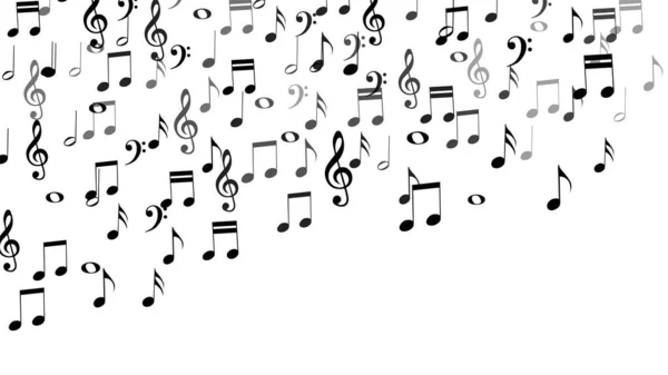 Дизайн Музыкальных Нот Символов Знамя Звука Песни Презентации Аудио Векторная — стоковый вектор