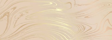 Sıvı boya tasarım kartı. Tozlu gül ve altın mermer jeot çerçevesi. Bahar düğünü davetiyesi. Boya akış stili. Vektör illüstrasyonu.