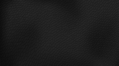 Siyah deri arka plan dokusu. Vektör soyut illüstrasyon. Metnin için boşluk kopyala.