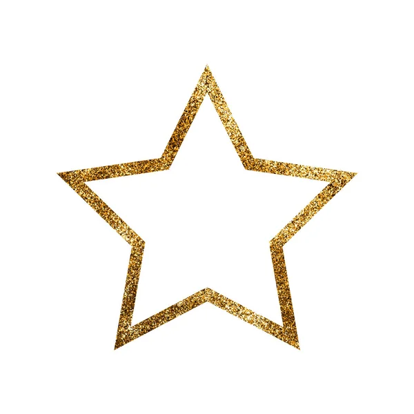 Glitter Forma Ovalada Oro Aislado Sobre Fondo Blanco Ilustración Vectorial — Vector de stock