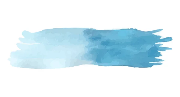 青い水彩ぬれた洗浄スプラッシュ背景 誕生日カード 引用符などのベクトルイラスト要素 — ストックベクタ